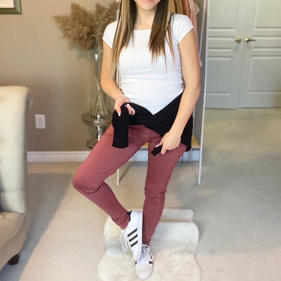 Mauve scrunch back leggings - Picture 4 of 5